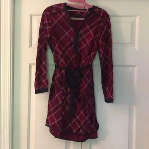 Plaid Petite Belted Dress